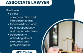 HIRING! ASSOCIATE LAWYER